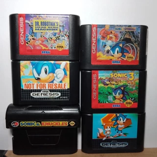 Coleção Sonic Mega Drive 1 2 3 Spinball Knuckles dr. Robotnik's Original