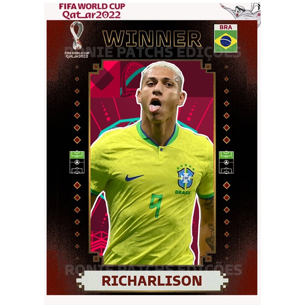 FIGURINHA COPA FIFA 2022 BRAZIL RICHARLISON Nº BRA 19