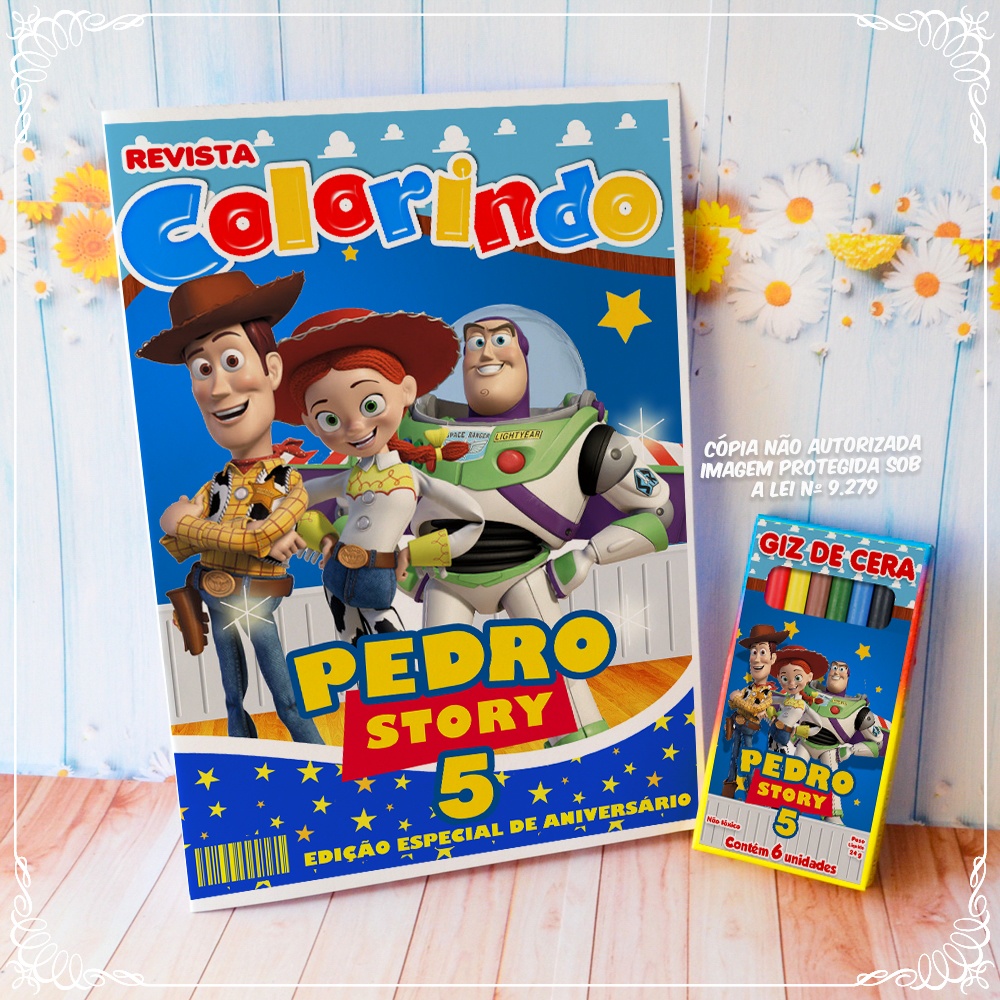 Kit Colorir Rainbow Friends Revista Giz Lembrancinha