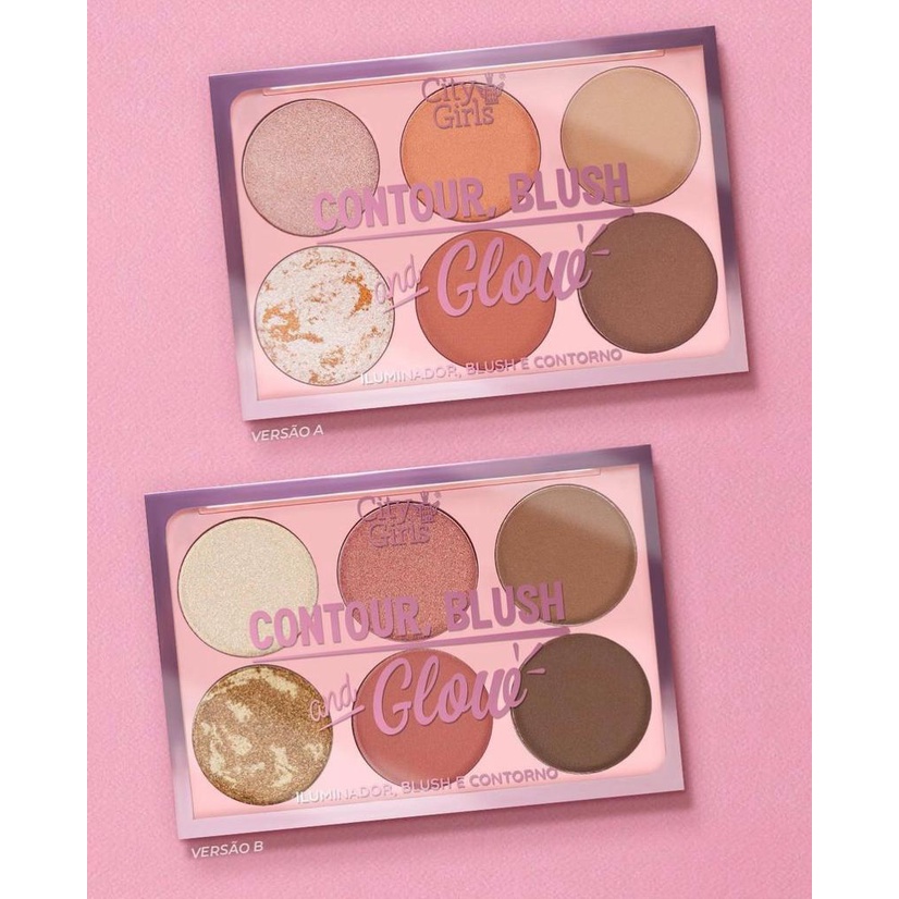 Iluminador , Blush e Contorno City GIrls Shopee Brasil
