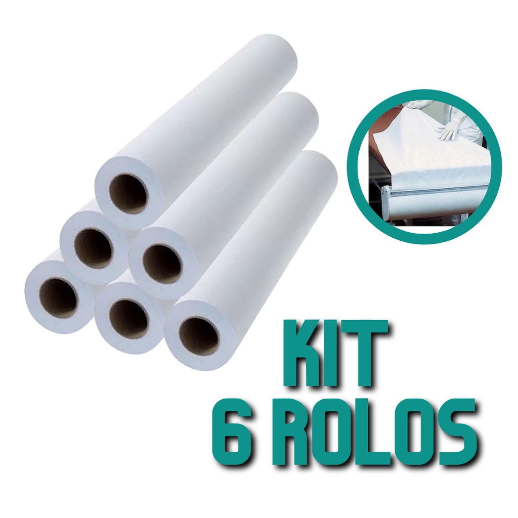6 Rolos Lençol para Maca Rolo de Papel para Maca 50cmx50m - Lençol de ...