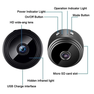 Mini câmera A9 de vigilância WI-FI Bluetooth 1080p visão noturna