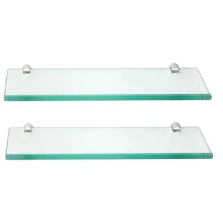 Prateleira de vidro decorativa 20 x 15 kit com 2 unidades