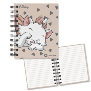 Mini Caderno Gatinha Marie 80 Folhas Capa Dura Disney Culturama