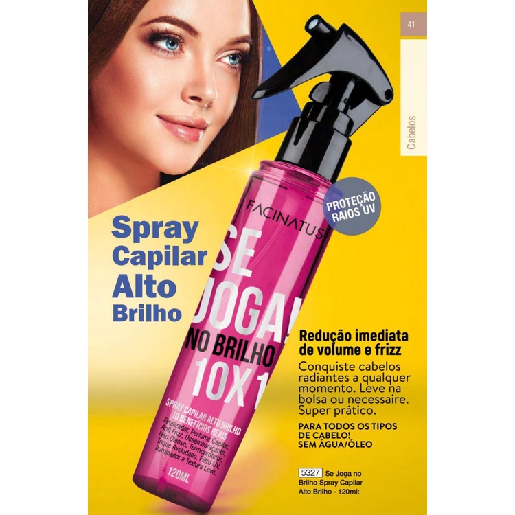 Se Joga! no Brilho Spray Capilar Alto Brilho 10x1