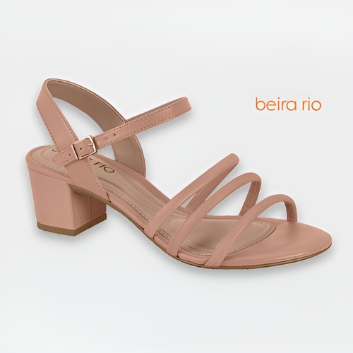 Sandália Feminina Beira Rio Salto Baixo Grosso 82461198 Shopee