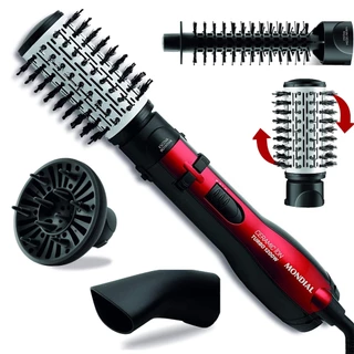 Escova Rotativa Giratoria Secadora A Alisa Modela Ceramic Ion Mondial