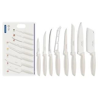 Jogo Facas 8 Peças Tramontina Plenus Inox Cabo Branco
