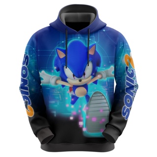 Blusa Frio Moletom Sonic Desenho Jogo Menino Infantil Kids 9