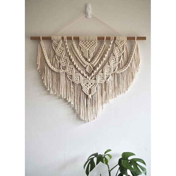 Painel decorativo macramê boho wall hanging (novo tamanho!)