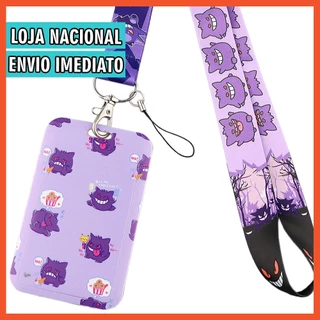 Gengar Pokemon - Chaveiro com Cordão e Porta Crachá