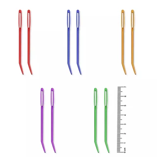 Agulha para Costura Ponta Inclinada Color com 02 Und Tricô / Crochê