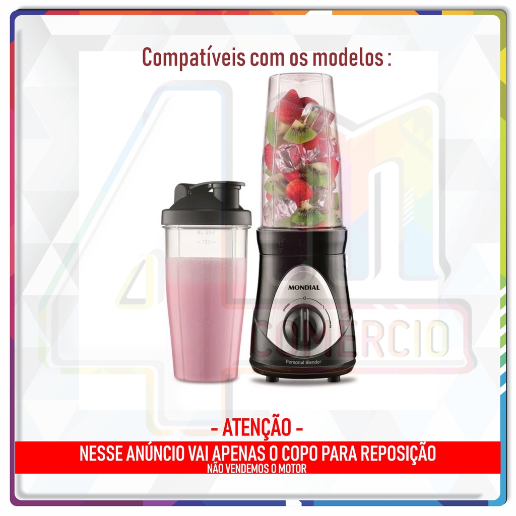 Liquidificador portátil 2 velocidades 300 watts Personal Blender - DG-01  110V - Mondial