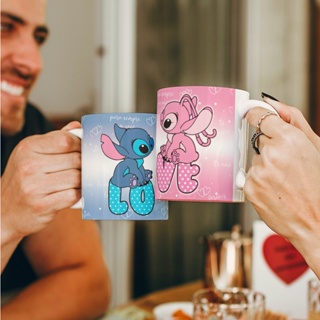 2 Canecas Personalizadas para Casal - Stitch & Angel