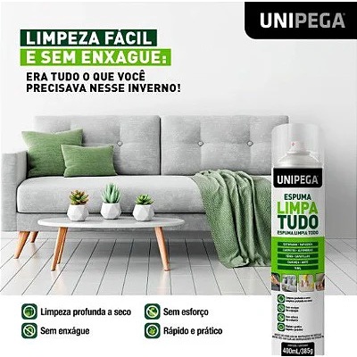 ESPUMA LIMPA TUDO SPRAY 400ML/385G UNIPEGA