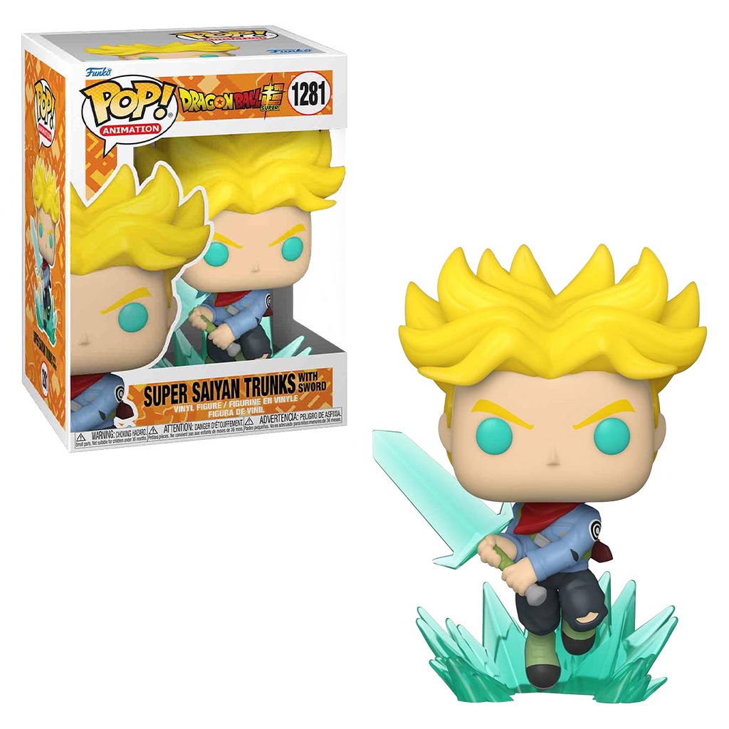 FUNKO POP ANIMATION DRAGON BALL SUPER - TRUNKS SUPER SAIYAN WITH SWORD 1281 NOVO ORIGINAL