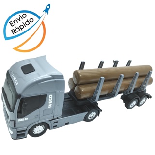 Miniatura Caminhão Brinquedo Infantil Iveco Tora De Madeira