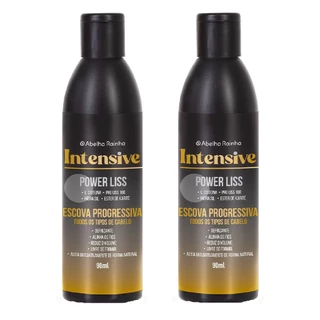 Kit 2 Escova Progressiva Alisamento Desfrisante Natural Sem Formol Intensive Abelha Rainha 90ml