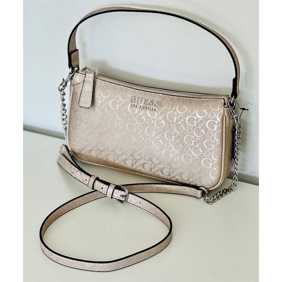 Bolsa em Couro Preta Guess Original