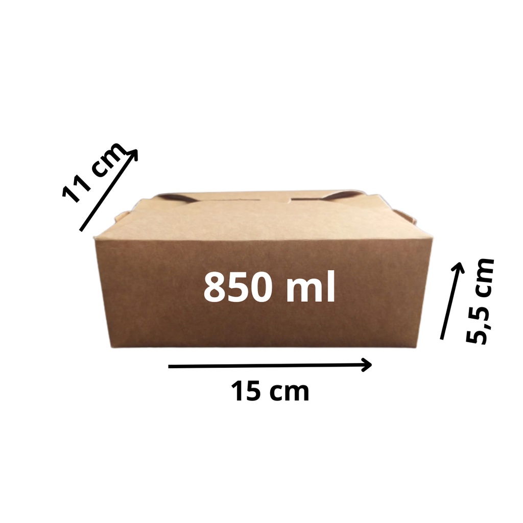 Embalagem Caixa Box Comida Delivery 850ml- 25un | Shopee Brasil