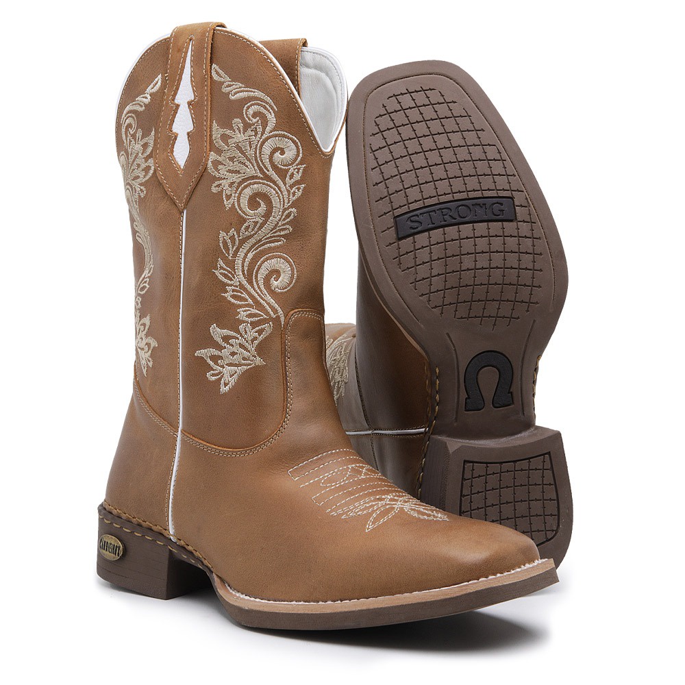 Botas femininas best sale texana bico quadrado