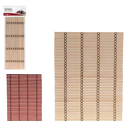 Esteira De Mesa De Bambu 40x30cm Descanso De Panelas Decoração De Mesa - 1 Unidade