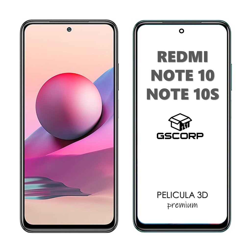 Pelicula 3D Redmi Note 10 4G / 10S / 10 5G / 10 Pro Película de Vidro Premium