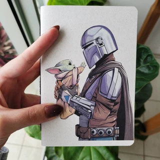 CADERNO/SKETCHBOOK Mandalorian / Star Wars A6 e A5 para escrita, bullet journal, desenho, diário, planner!!