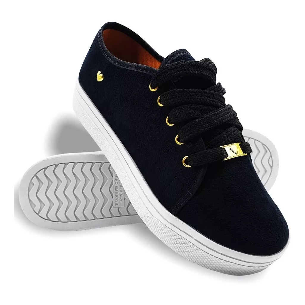 Sneaker sales feminino preto