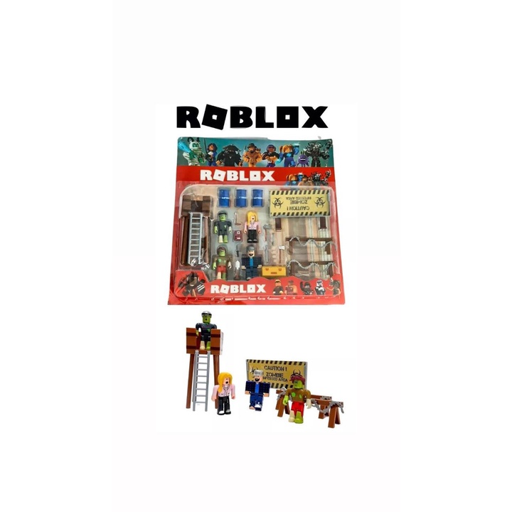 Kit Roblox Bonecos Zumbi Attack Aventura Brinquedos Diversão