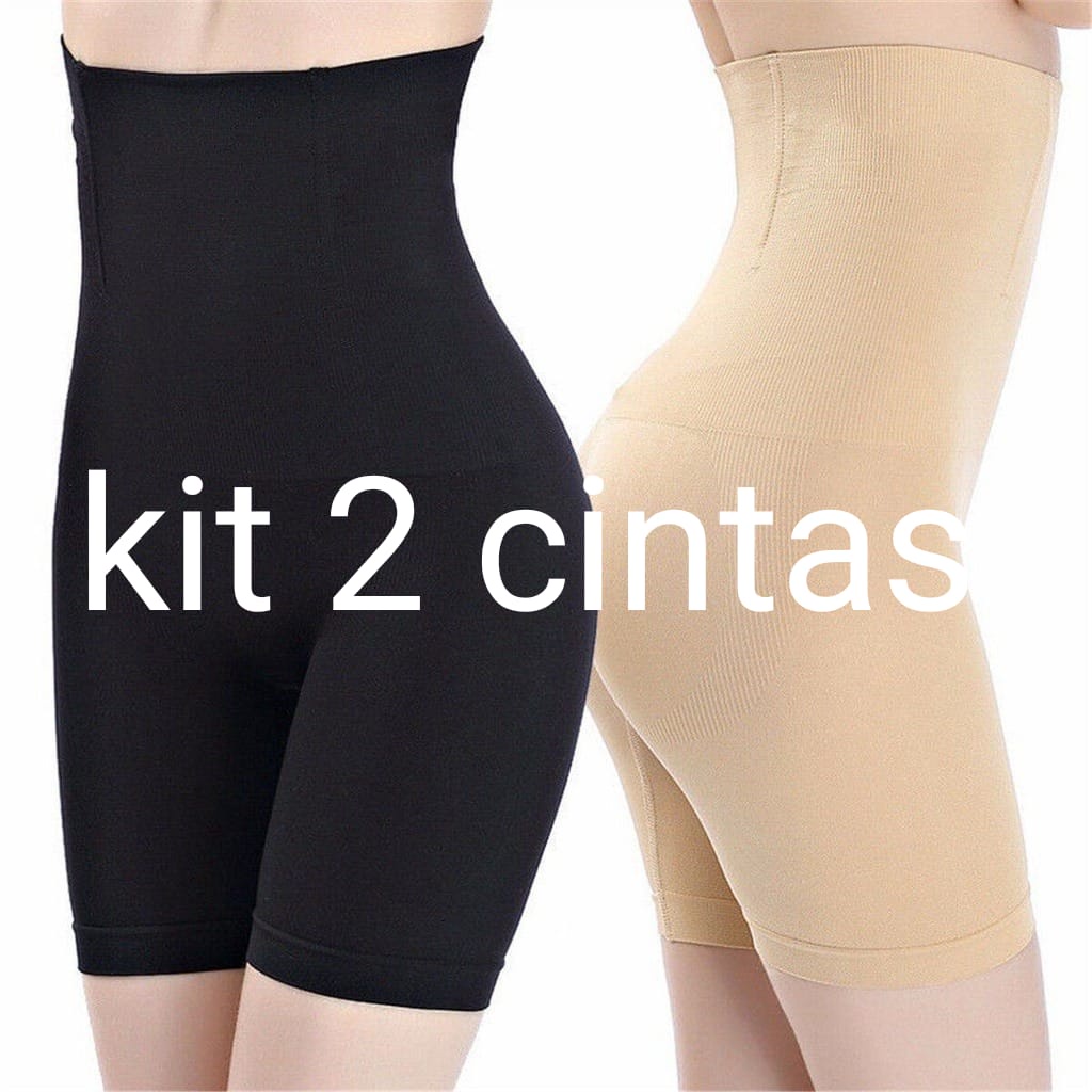 Kit 2 Shorts Segunda Pele Modelador Compressão Não Enrola