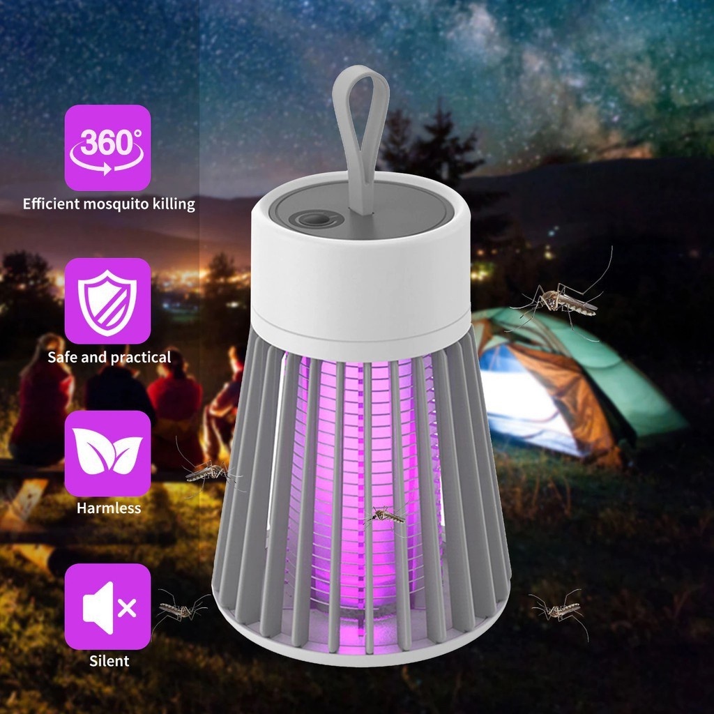 L mpada el trica mata mosquitos com luz uv usb recarreg vel armadilha