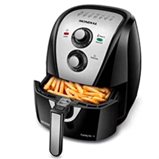 Fritadeira Elétrica Sem Óleo Mondial 4L Air Fryer AFN-40-BI Preto/Inox 1500W 110V