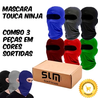 Kit com 3 Toucas Ninja Estilo Balaclava para Moto e Bicicleta Protege do Frio