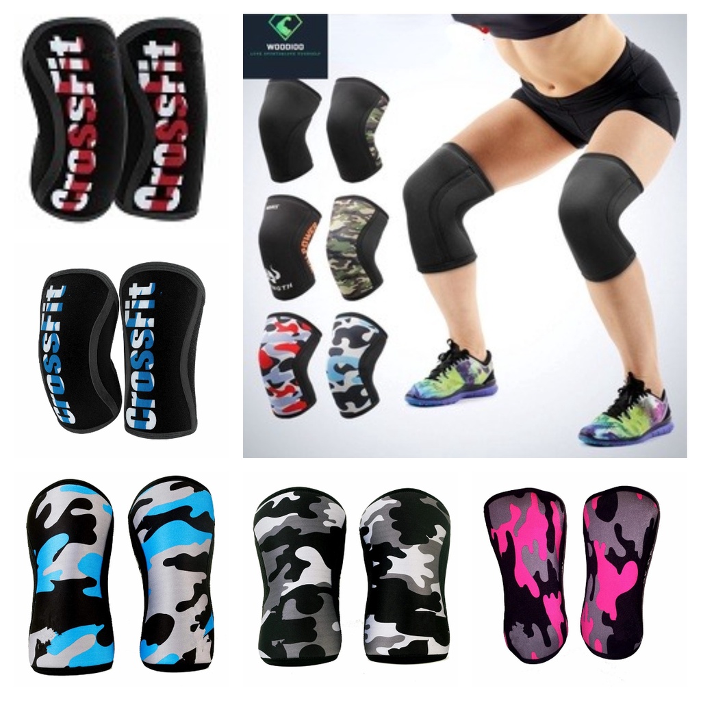 1 Pcs 7mm Joelheiras De Compressão/Neoprene/Suporte De Joelho/Treino/Crossfit/Bodybuilding