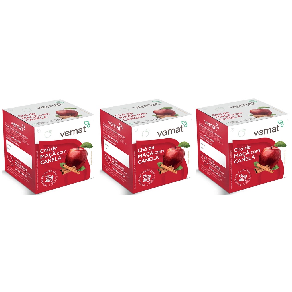 Cha Maca com Canela VEMAT 10 Saches 3 Unidades | Shopee Brasil