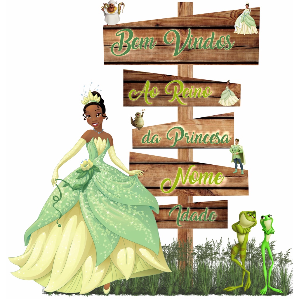 1 DISPLAY PLACA PRINCESA E O SAPO PERSONALIZADA 70CM | Shopee Brasil