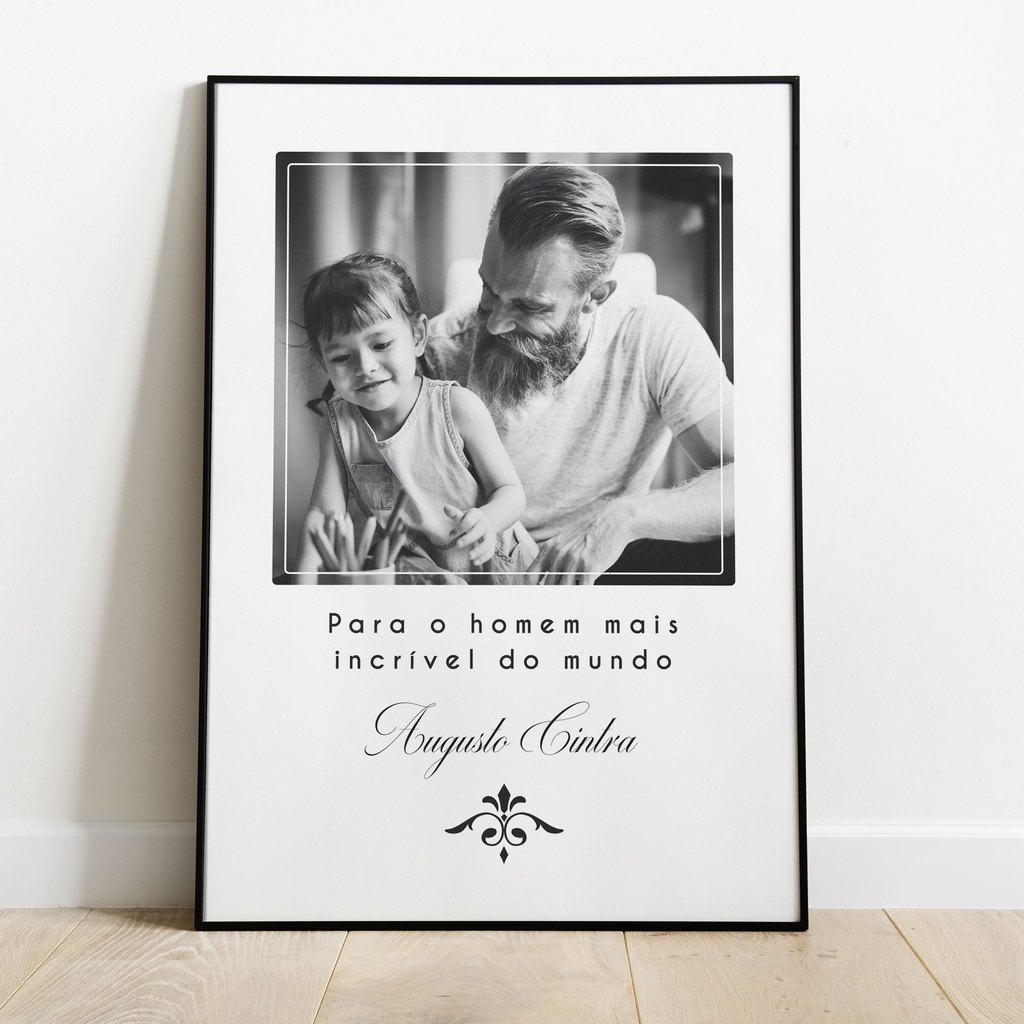 Quadro Personalizado Fotos Pai Tipo L – Lindo presente Pai – Crie do ...