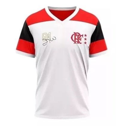 Camisa Flamengo Retrô Mundial 1981 Zico Escudo Bordado Licenciado