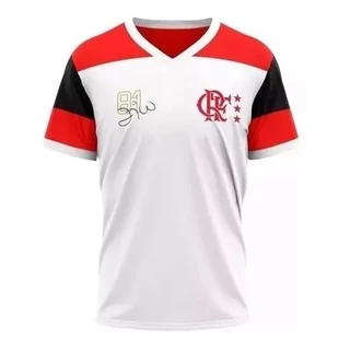 Camisa Flamengo Retrô Mundial 1981 Zico Escudo Bordado Licenciado