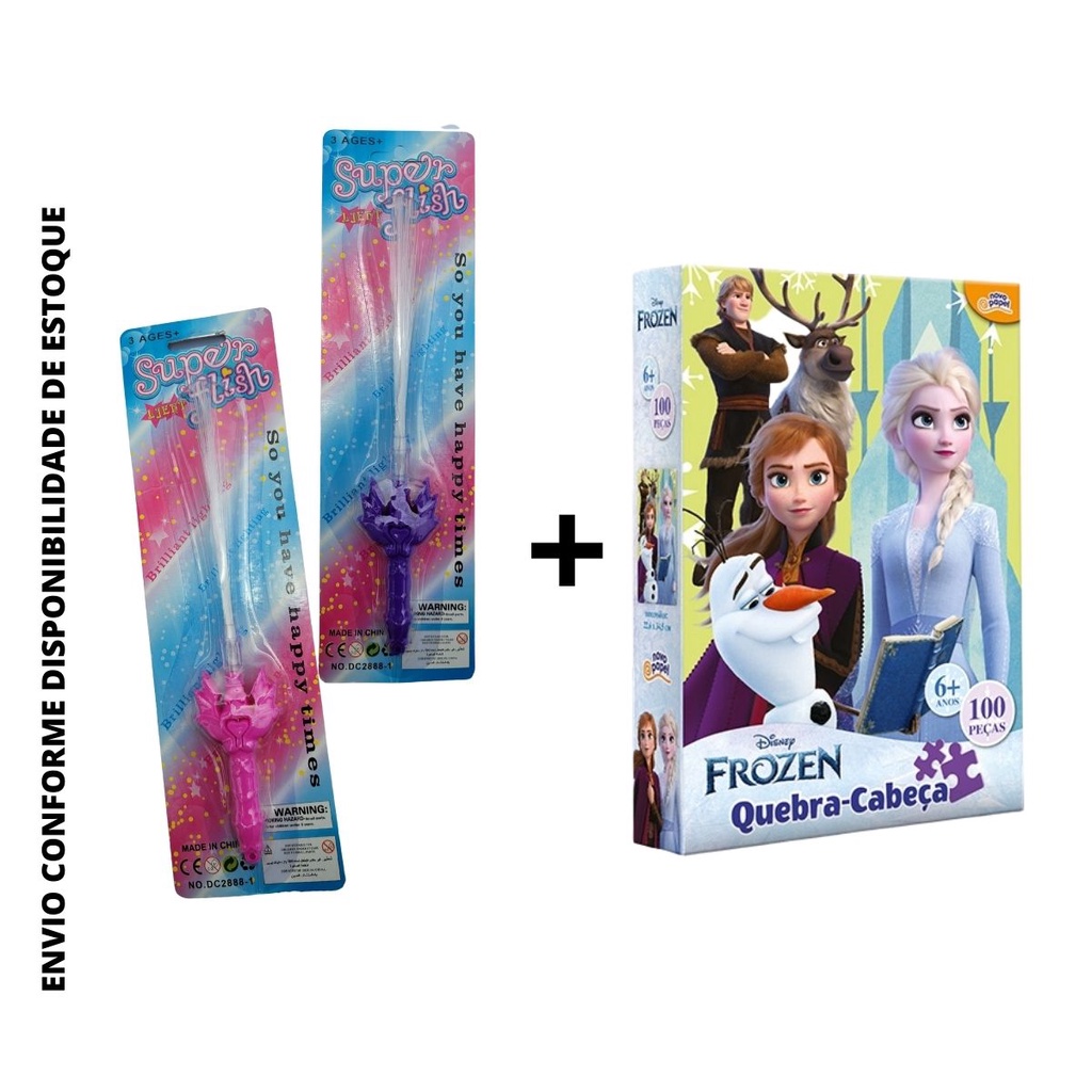 Quebra-cabeça 100 peças Frozen Disney - Viver Brincando