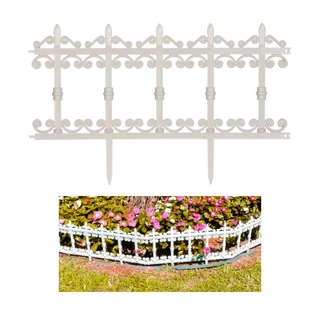 Kit Com 1 Metro De Cerca Plástica Decorativa Estilo Ferro Fundido Para Jardim e Floreira (2 Cercas)