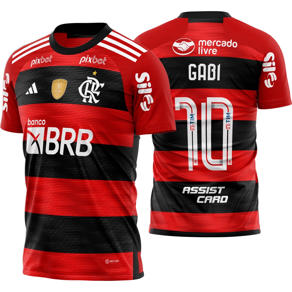 Nova Camisa do Flamengo 2024 Personalizada Com Seu Nome Escorrega o Preço
