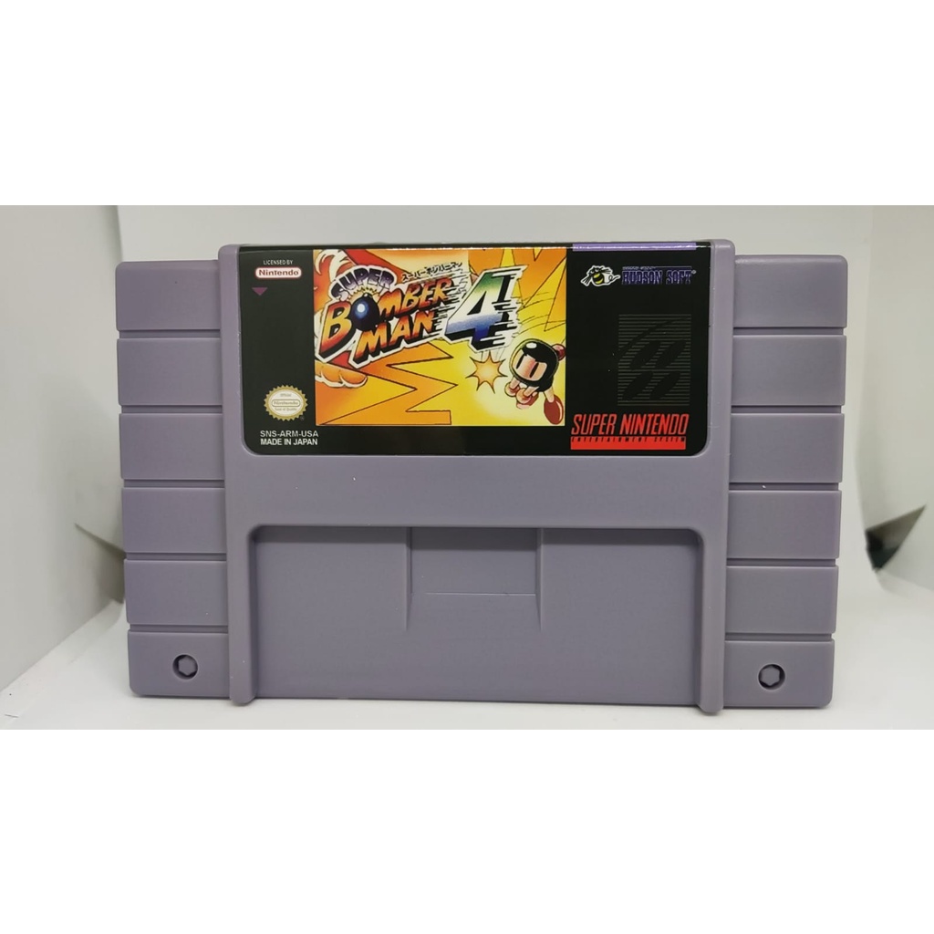 Super Nintendo Labels: Super Bomberman 4
