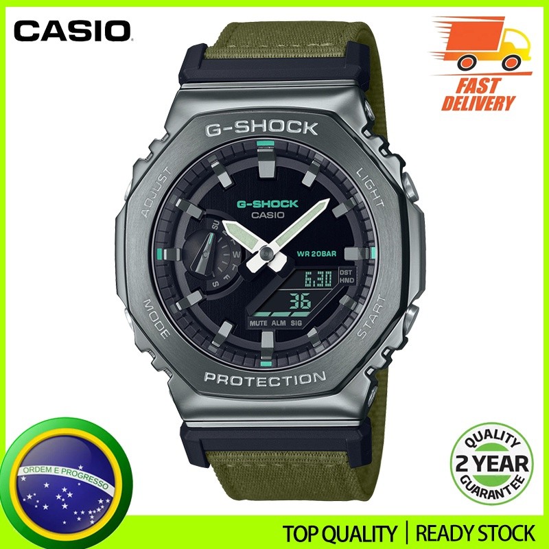 Relógio Esportivo Masculino À Prova De Choque GM-2100CB-2100 Com Pulseira De Nylon