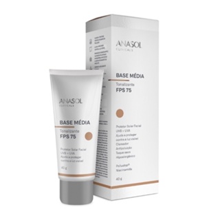 Anasol Protetor Clareador Facial Base Media FPS 75 Clinicals Antipoluição 40g
