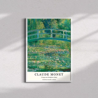 Quadro Decorativo Claude Monet Obras Artista Pintura com Moldura Tamanho 70x50cm