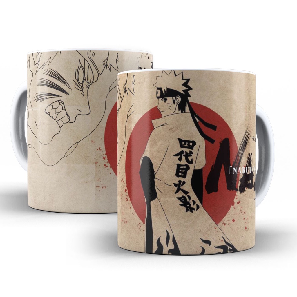 Caneca Naruto Anime Decorativo 325ml modelo K1decoração presente lembrancinha mangá cozinha café porcelana plástico aniversário