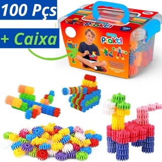 Jogo De Montar Plakt Com 84 Peças Blocos Brinquedo Educativo - Carrefour