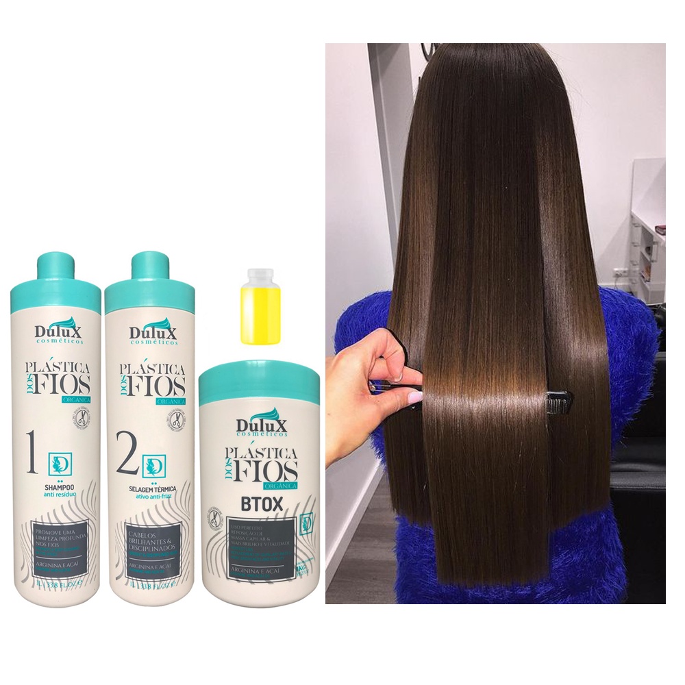 Progressiva Organica + Botox Capilar Organic 3x1000ml Dulux | Shopee Brasil